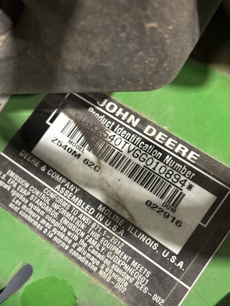 2016 John Deere Z540M-62 Zero Turn Mower 6
