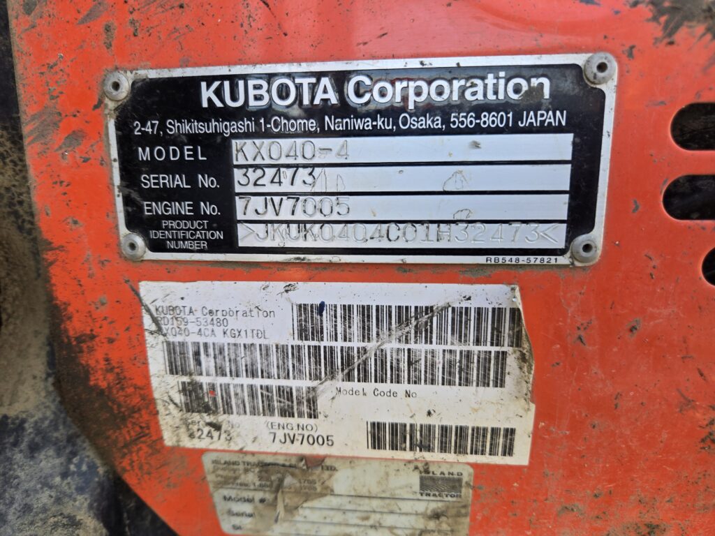 2018 Kubota KX040-4GTA Excavator with 6-Way Dozer Blade 10
